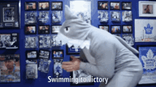 Steve Dangle Swimming To Victory GIF - Steve Dangle Swimming To Victory Shark GIFs
