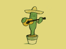 Cactus Guitar GIF - Cactus Guitar Mexican GIFs