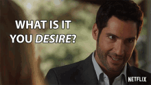 What Is It You Desire Tom Ellis GIF - What Is It You Desire Tom Ellis Lucifer Morningstar GIFs