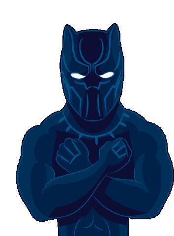 Black Panther Costume Sticker - Black Panther Costume Stickers