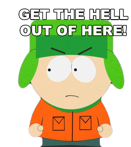 Get The Hell Out Of Here Kyle Broflovski Sticker - Get The Hell Out Of Here Kyle Broflovski South Park Stickers