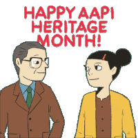 Happy Aapi Heritage Month Asian Sticker - Happy Aapi Heritage Month Asian Asian Man Stickers