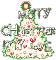 Merry Christmas My Love Hearts Sticker - Merry Christmas My Love Hearts Stickers