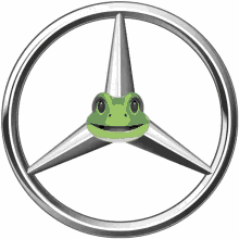 mercedes benz daimler frog emoji logo spin
