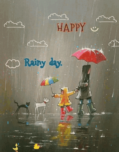 Rainy Day GIF Rainy Day Happy Discover Share GIFs