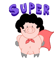 Afro Pig Piggy Sticker - Afro Pig Pig Piggy Stickers