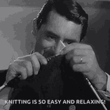 Knit Knitting GIF - Knit Knitting Cary Grant GIFs