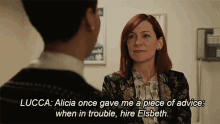 Alicia Once Gave Me A Piece Of Advice When In Trouble Hire Elsbeth GIF - Alicia Once Gave Me A Piece Of Advice When In Trouble Hire Elsbeth Elsbeth Tascioni GIFs