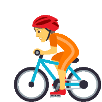 Person Biking Joypixels Sticker - Person Biking Joypixels Biking Stickers