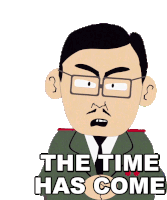 The Time Has Come Emperor Hirohito Sticker - The Time Has Come Emperor Hirohito South Park Stickers