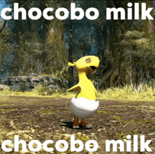 Chocobo Final Fantasy GIF - Chocobo Final Fantasy Milk GIFs