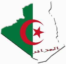 علمالجزائرعلىالخريطة Algeria GIF - علمالجزائرعلىالخريطة Algeria Flag GIFs