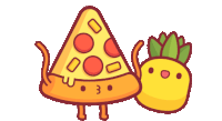 Pizza Pizza Time Sticker - Pizza Pizza Time Pineapple Stickers