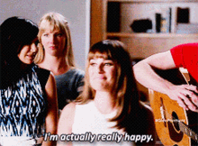 Glee Rachel Berry GIF - Glee Rachel Berry Im Actually Really Happy GIFs