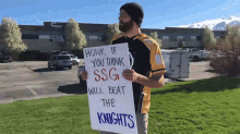 Honk If You Think Ssg Will Beat The Knights GIF - Honk If You Think Ssg Will Beat The Knights Sign Board GIFs