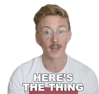 Heres The Thing Tyler Oakley Sticker - Heres The Thing Tyler Oakley Theres A Catch Stickers