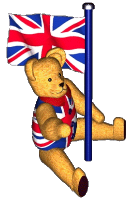 Teddy Bear Union Jack Sticker - Teddy Bear Union Jack 3d Gifs Artist Stickers