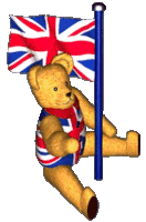 Teddy Bear Union Jack Sticker - Teddy Bear Union Jack 3d Gifs Artist Stickers
