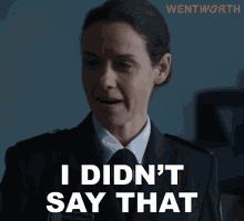 I Didnt Say That Vera Bennett GIF - I Didnt Say That Vera Bennett Wentworth GIFs