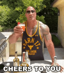 Cheers To You Dwayne Johnson GIF - Cheers To You Dwayne Johnson The Rock GIFs