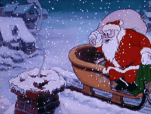 Santa Claus Chimney GIF - Santa Claus Chimney Merry Christmas GIFs