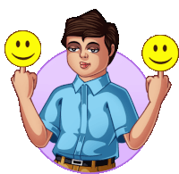Adarsh'S Middle Finger Censored With Smiley Faces Sticker - Adarsh World Flip Off Middle Finger Stickers