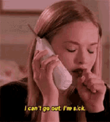 I Can'T Go Out. I'M Sick. GIF - Sick Mean Girls Amanda Setfried GIFs
