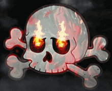 Flame Eyes Floating Skull GIF - Flame Eyes Floating Skull Humanharvest407 GIFs