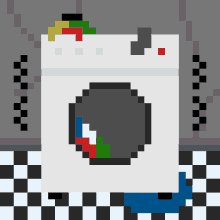 washing machine washing machine pixelated spin