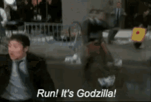 Run Godzilla GIF - Run Godzilla Its GIFs