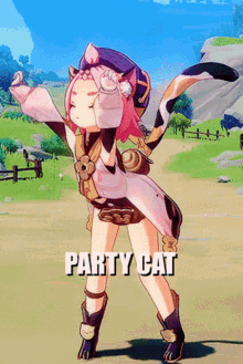 Party Cat Diona GIF - Party Cat Diona Genshin GIFs