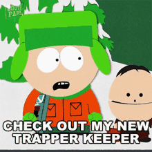 Check Out My New Trapper Keeper Kyle Broflovski GIF - Check Out My New Trapper Keeper Kyle Broflovski Ike Broflovski GIFs