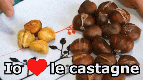 Castagna Castagne Caldarroste Ottobre Autunno Cibo Mangiare GIF - Chestnut  Roast Chestnut October - Discover & Share GIFs
