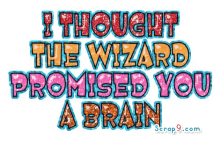 i thought the wizard promised you a brain brainstorming i thought the wizard promised you a brain brainstorming