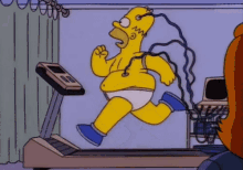 The Simpsons Homer Simpson GIF - The Simpsons Homer Simpson Work Out GIFs