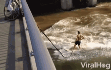 wakeboard bridge watersports into the water viralhog