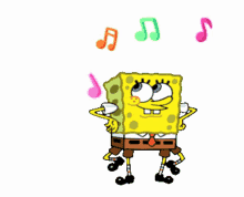 Dance Spongebob GIF - Dance Spongebob Musical Notes GIFs