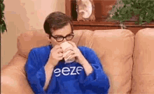 weezer tea snuggie comfy minding my own business