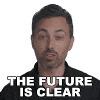 The Future Is Clear Derek Muller Sticker - The Future Is Clear Derek Muller Veritasium Stickers