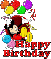 Happy Birthday Mickey Mouse Sticker - Happy Birthday Mickey Mouse Balloons Stickers