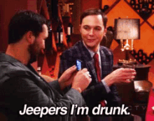 Jeepers I'M Drunk GIF - Bigbangtheory Sheldon Drunk GIFs