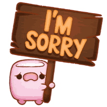 the party marshmallows im sorry sad i apologize sorry sign