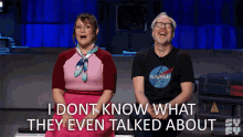 I Dont Know What They Even Talked About Amber Nash GIF - I Dont Know What They Even Talked About Amber Nash Adam Savage GIFs