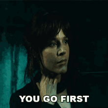 You Go First Brit GIF - You Go First Brit Julie Benz GIFs