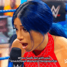 Sasha Banks When I Walk Out GIF - Sasha Banks When I Walk Out Smack Down Womens Championship GIFs