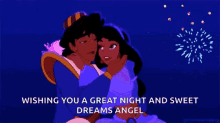 wishing you a good night good night sweet dreams angel princess jasmine