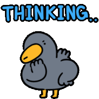 Black Bird Sticker - Black Bird Thinking Stickers