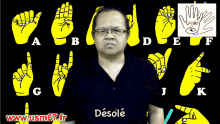 Desole Lsf Desole Usm67 GIF - Desole Lsf Desole Usm67 Sign Language GIFs
