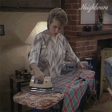 Ironing Daphne GIF - Ironing Daphne Neighbours GIFs