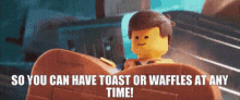 The Lego Movie Emmet GIF - The Lego Movie Emmet So You Can Have Toast Or Waffle GIFs